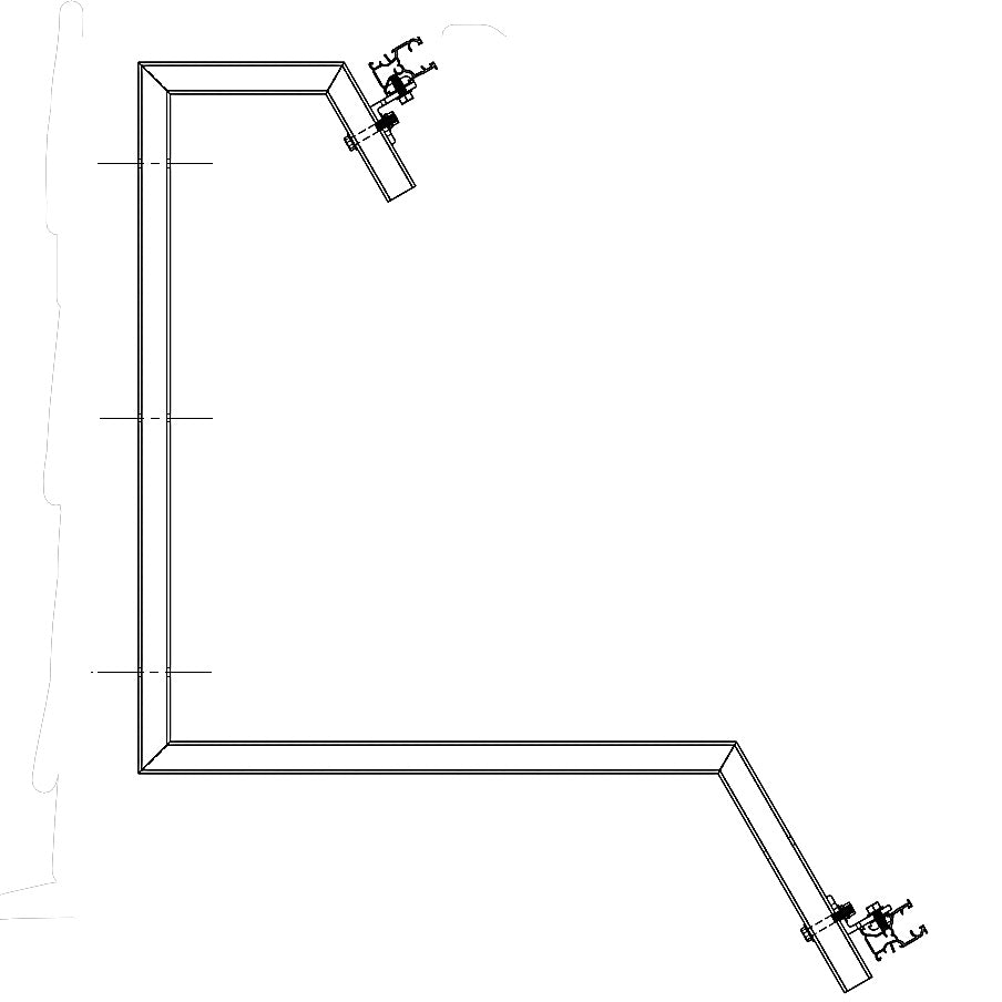 Kinetic KWN60P-G Solar Awning bracket - side view