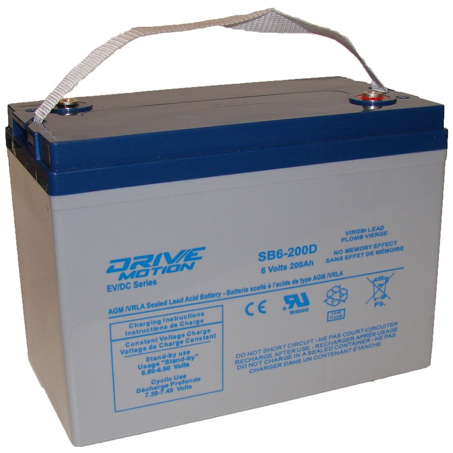 Drive Motion – 6V/200Ah AGM Battery - Group 6V27 | SB6-200D