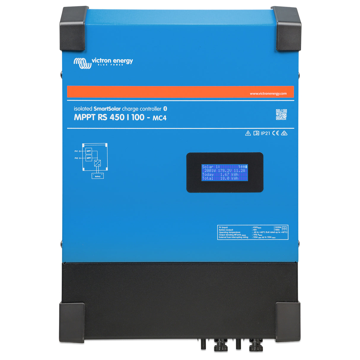 Victron Energy SmartSolar MPPT RS 450/100-MC4 Solar Charge Controller | SCC145110512