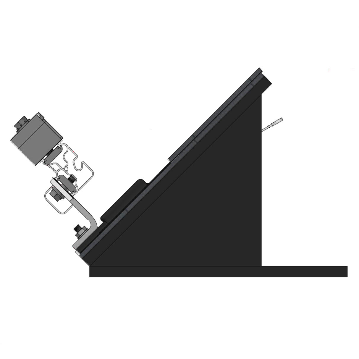 Asphalt Shingled Flashing Kit with Two 4" Self Drilling Screws