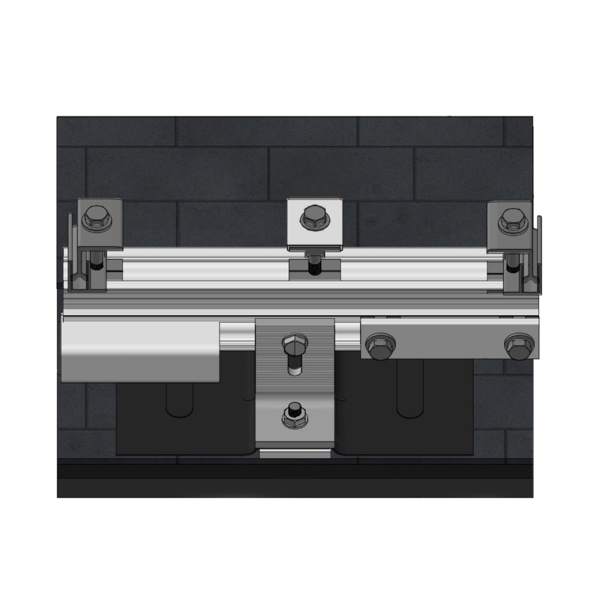 Asphalt Shingled Flashing Kit with Two 4" Self Drilling Screws