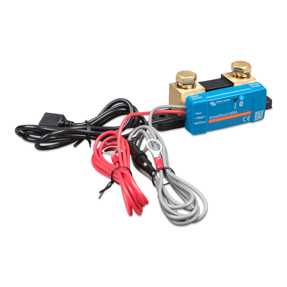 Victron Energy SHU065130050 SmartShunt 300A IP65 battery monitor - left with cables