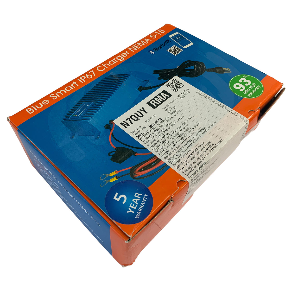 Boîte ouverte #N7QUY - Chargeur Blue Smart IP67 12V/25 120V NEMA 5-15 de Victron Energy | BPC122547106