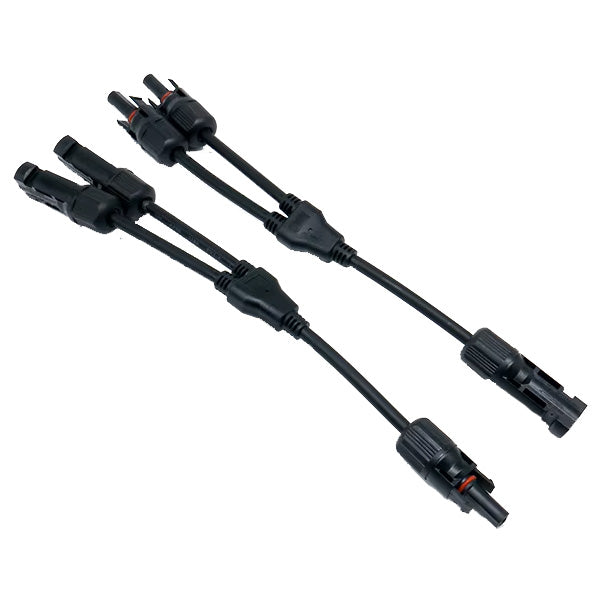 MC4 compatible 2 branch Y flexible solar connector