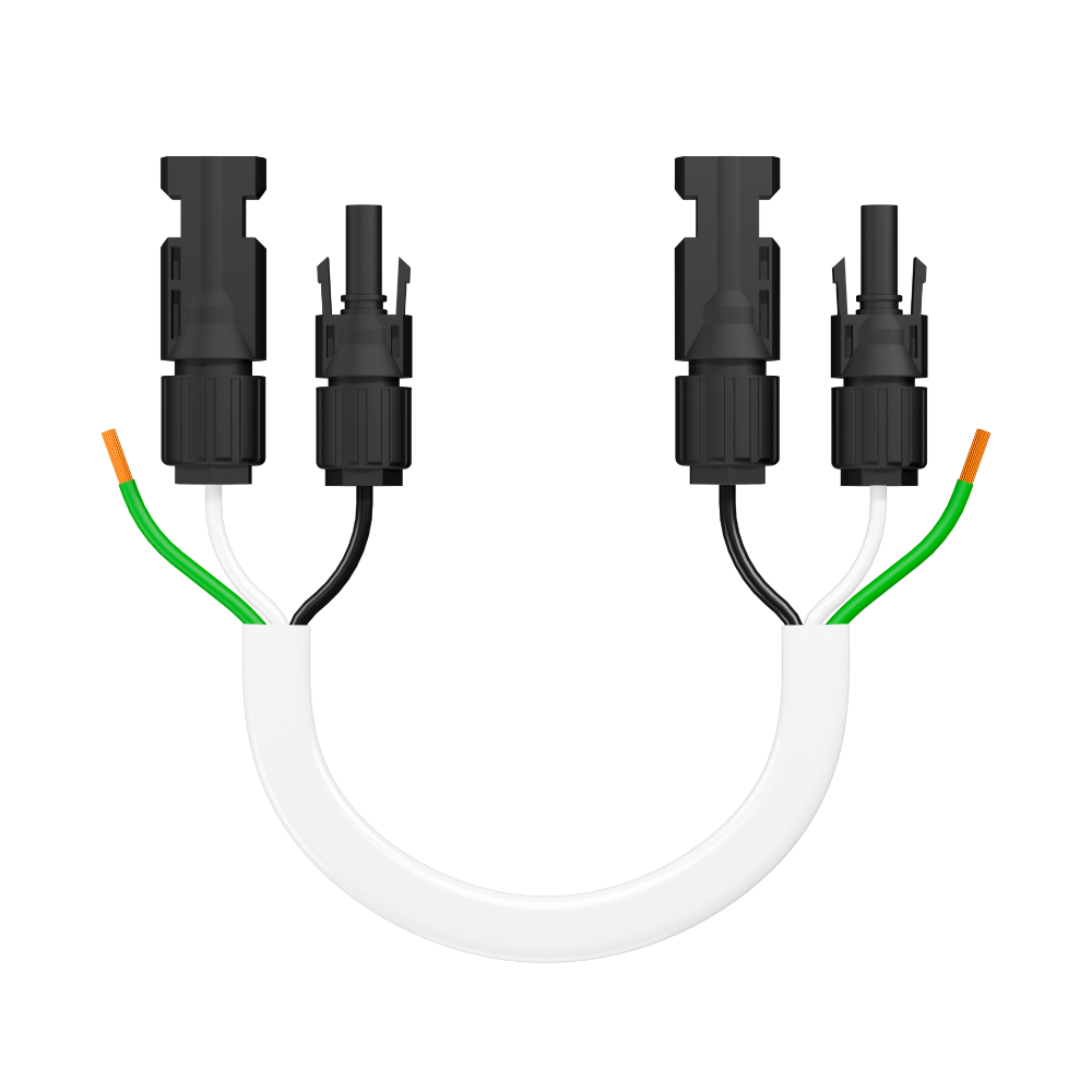 Câble #10 AWG, 3 conducteurs, Blanc, 10 Pieds, connecteurs Compatible MC4/Compatible MC4, usage BOAT