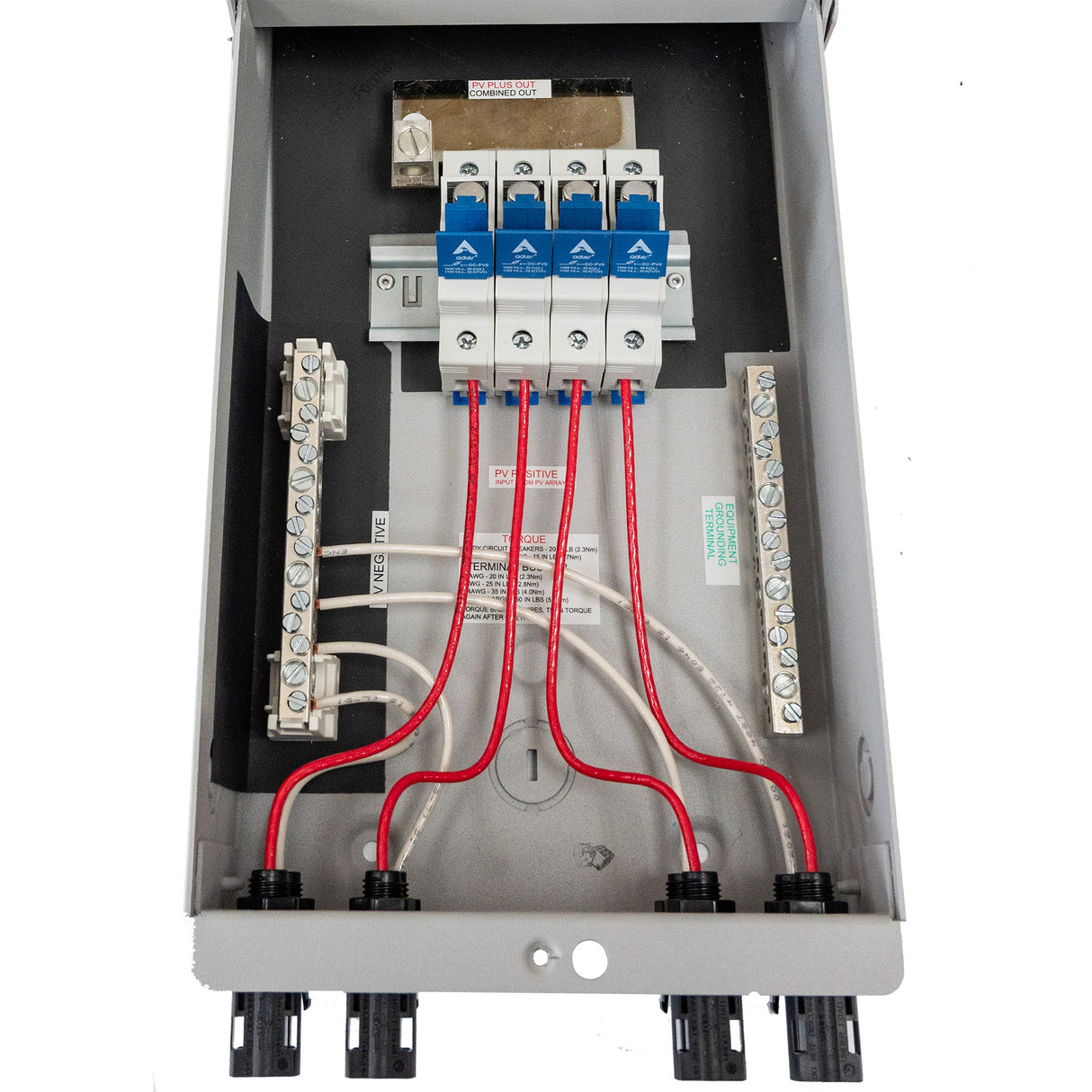 Midnite solar MNPV4 MC4 pre-wired solar panel string combiner box - fuse zoom-in