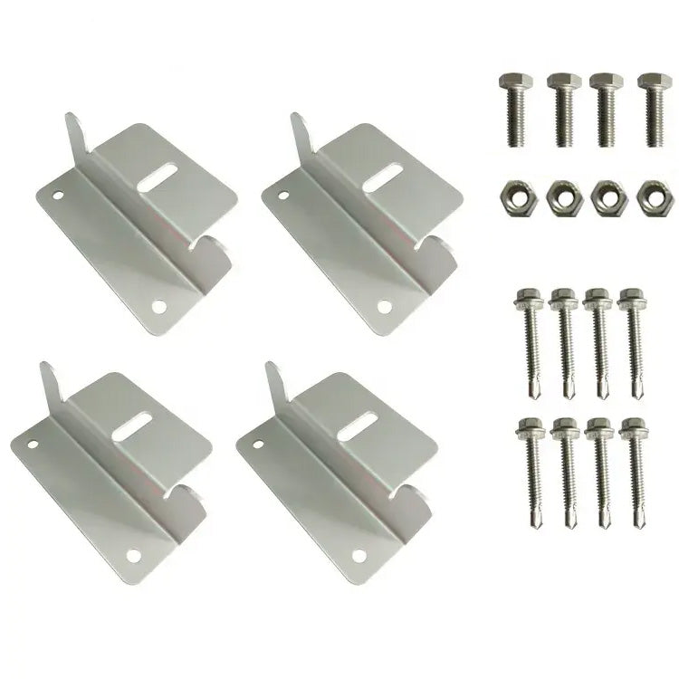 Mill finished silver aluminum Z-Bracket for solar panels