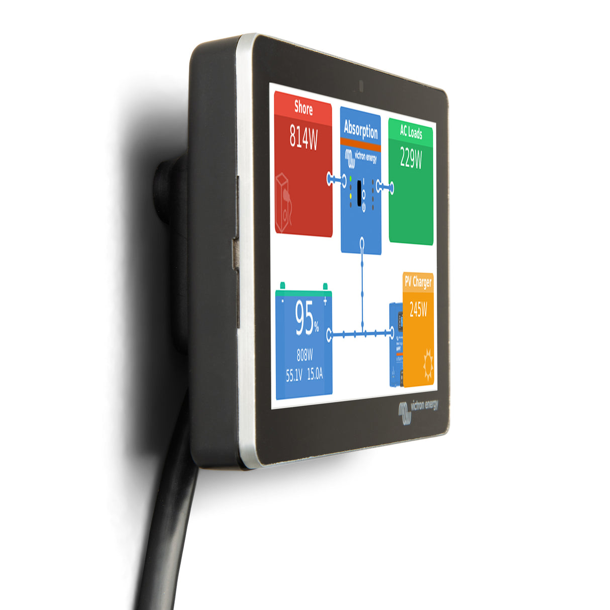 Victron Energy BPP900465050 GX Touch wall mount bracket - side view