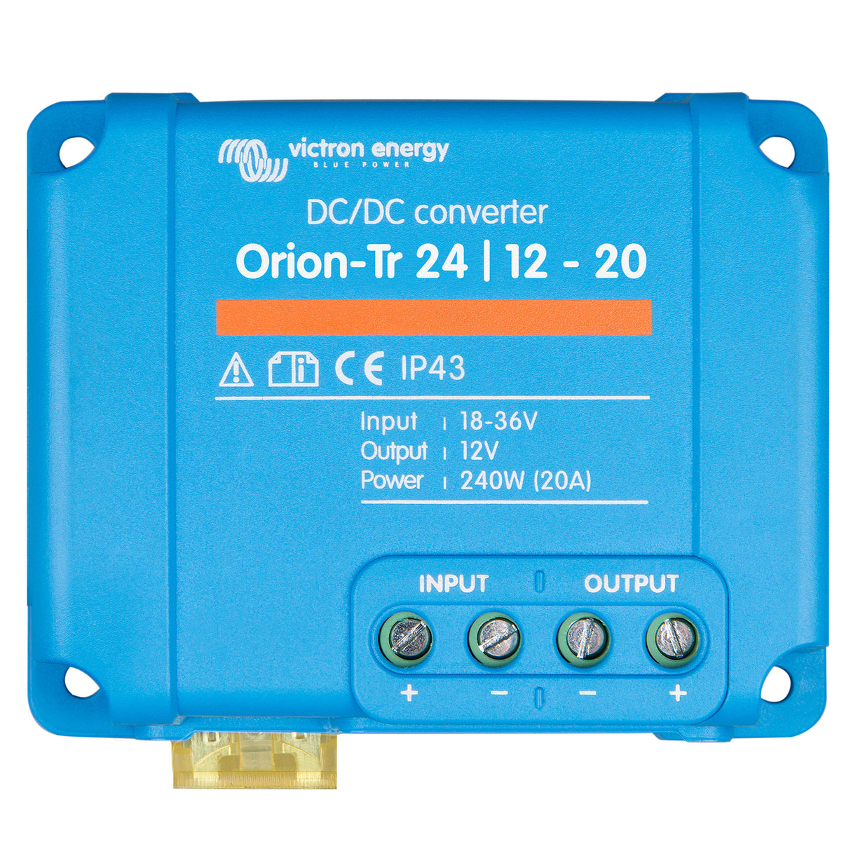 Victron ORI241220200 24V/12V 20A DC-DC converter - top front