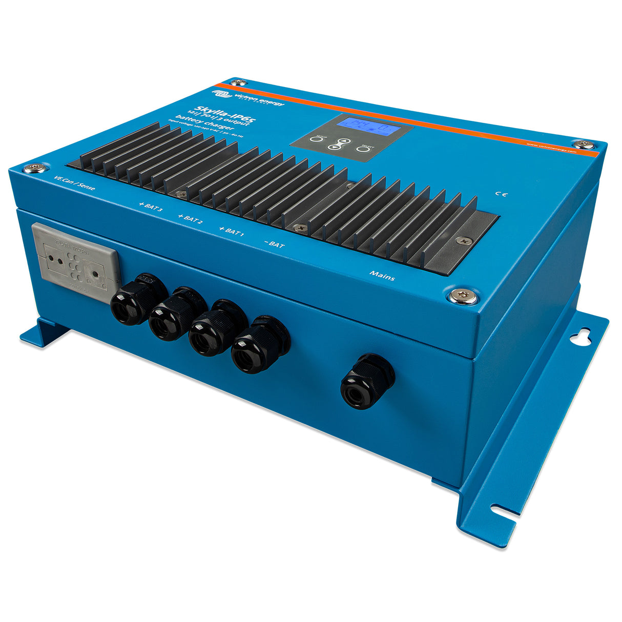 Victron Energy SKY012070100 Skylla IP65 12V 70A battery charger with 3 output -right view
