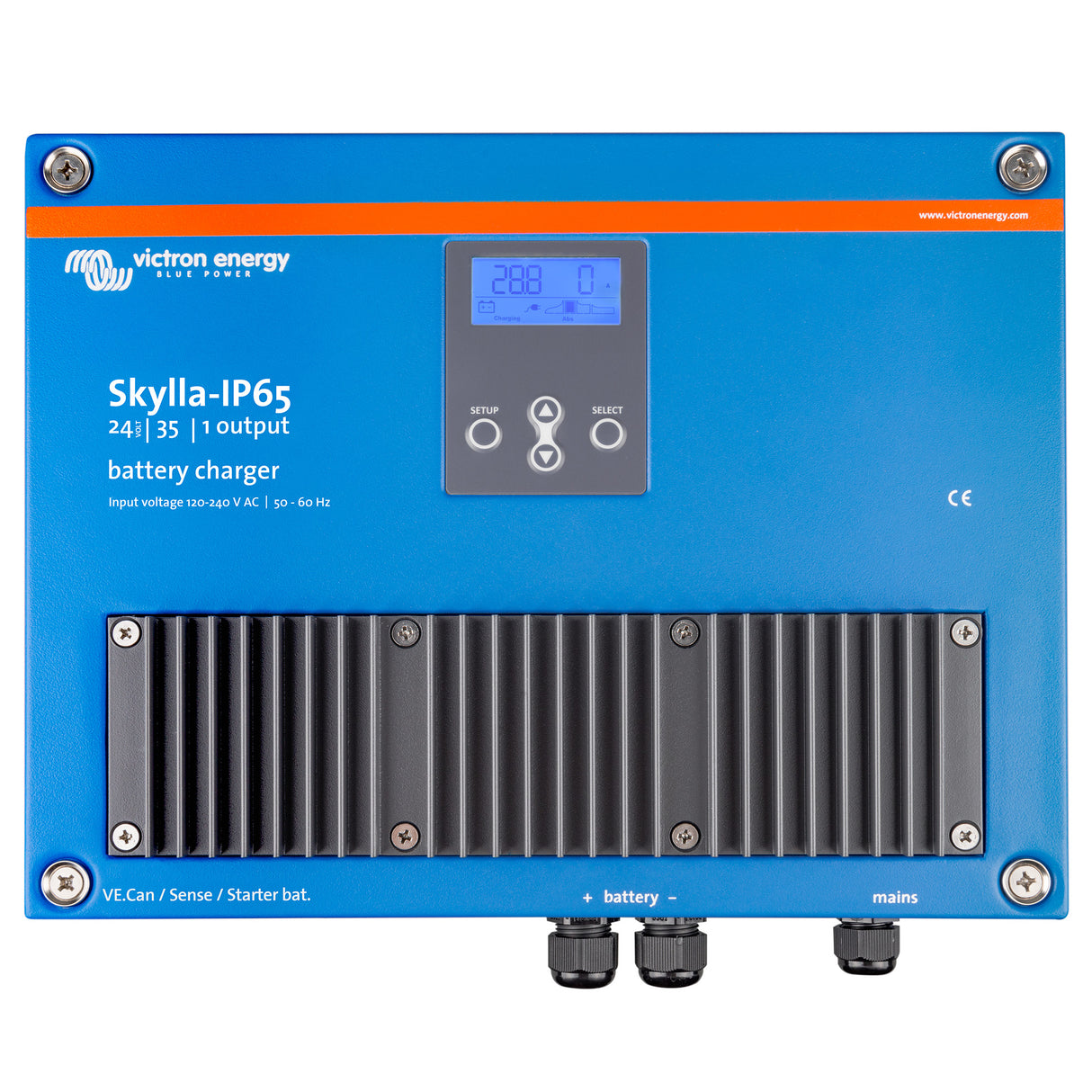 Victron Energy SKY024035000 Skylla IP65 24V 35A battery charger with 1 output - top view
