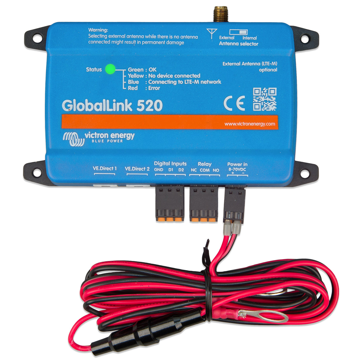Victron Energy ASS030543020 GlobalLink 520 - top with wires