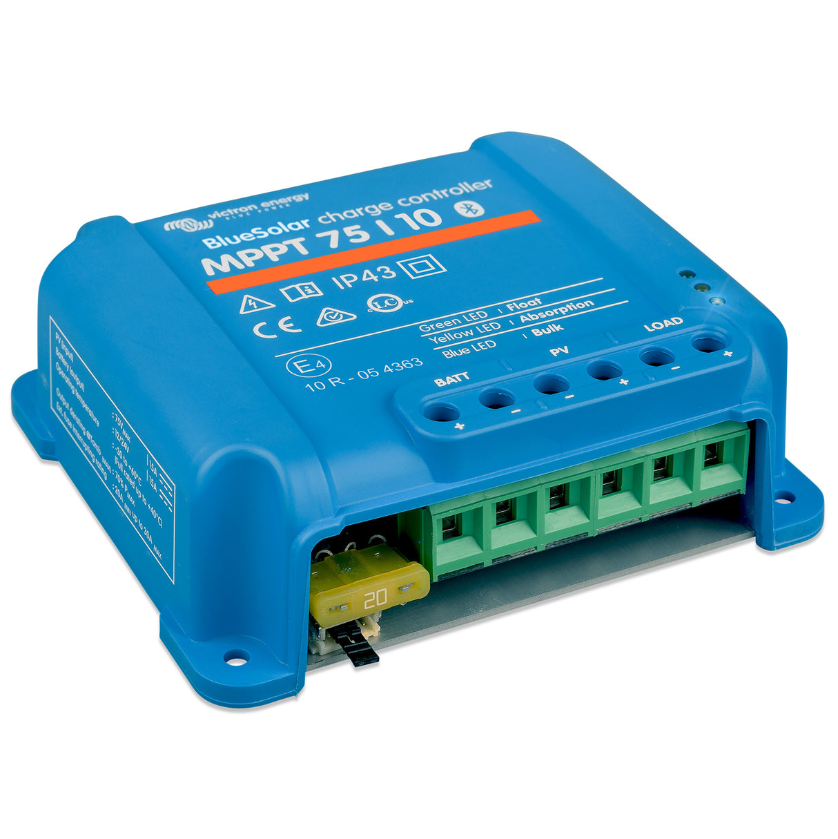Victron SCC010010050R BlueSolar MPPT 75/10 Retail - Top Left