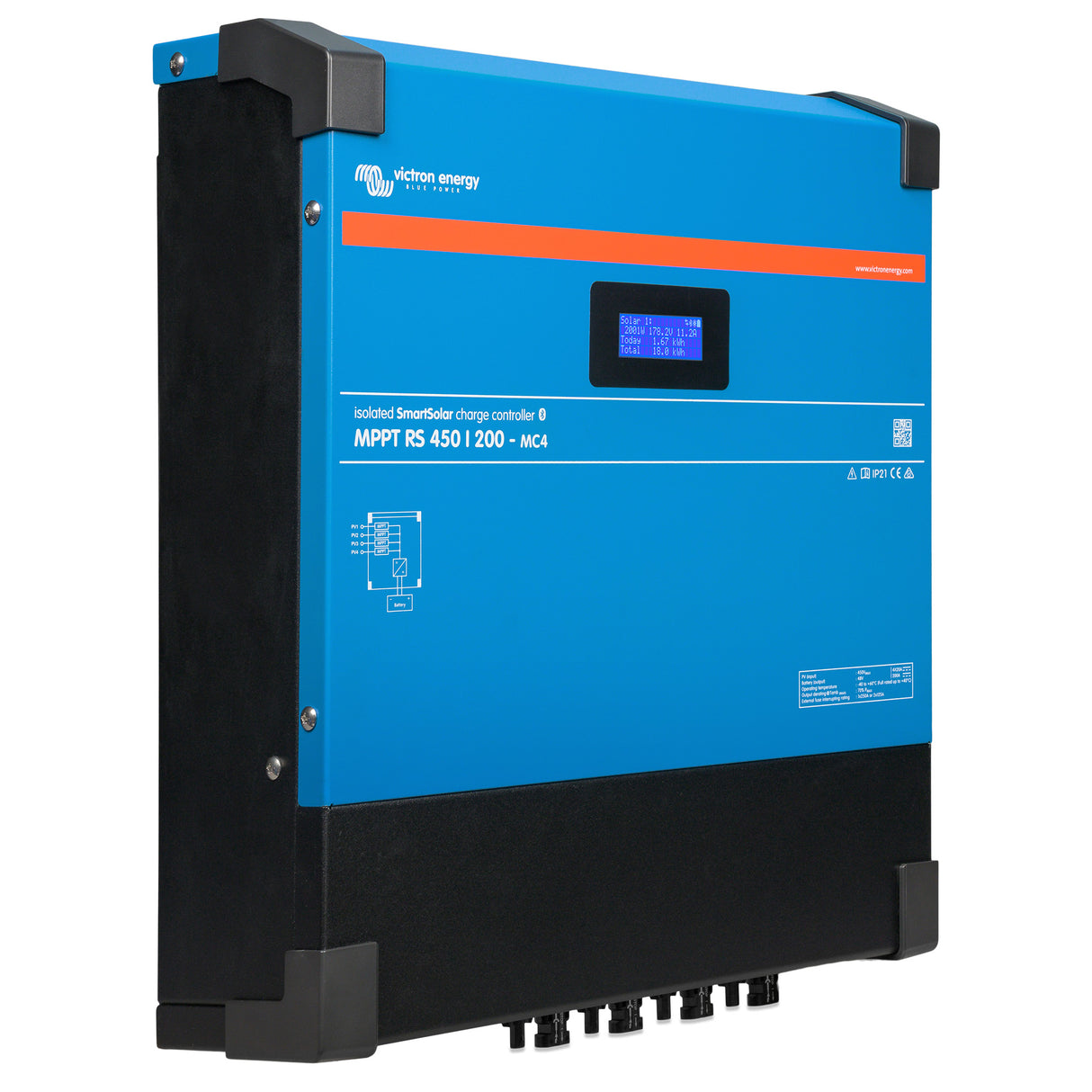 Victron Energy SmartSolar MPPT RS 450/200-MC4 Solar Charge Controller | SCC145120512