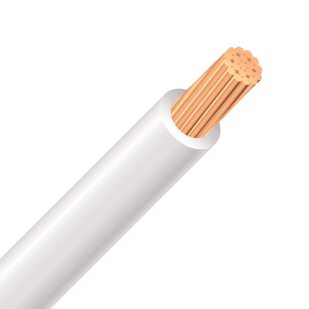 14 AWG White jacket multi-strand copper wire