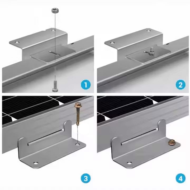 Z-Bracket solar panel installation instructions steps