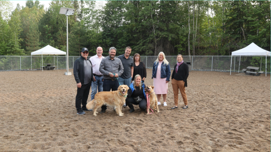 A solar dog park at Sainte-Agathe-Des-Monts