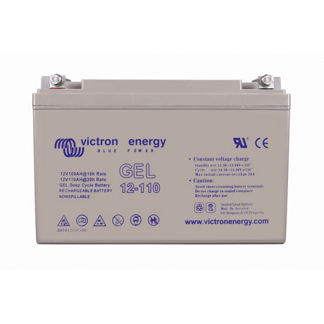 Victron Energy BAT412101104 Gel 12V 110Ah deep cycle battery - front