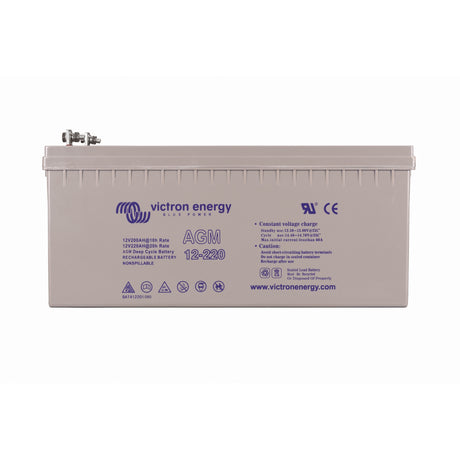 Victron Energy BAT412201084 AGM 12V 220Ah deep cycle battery - front