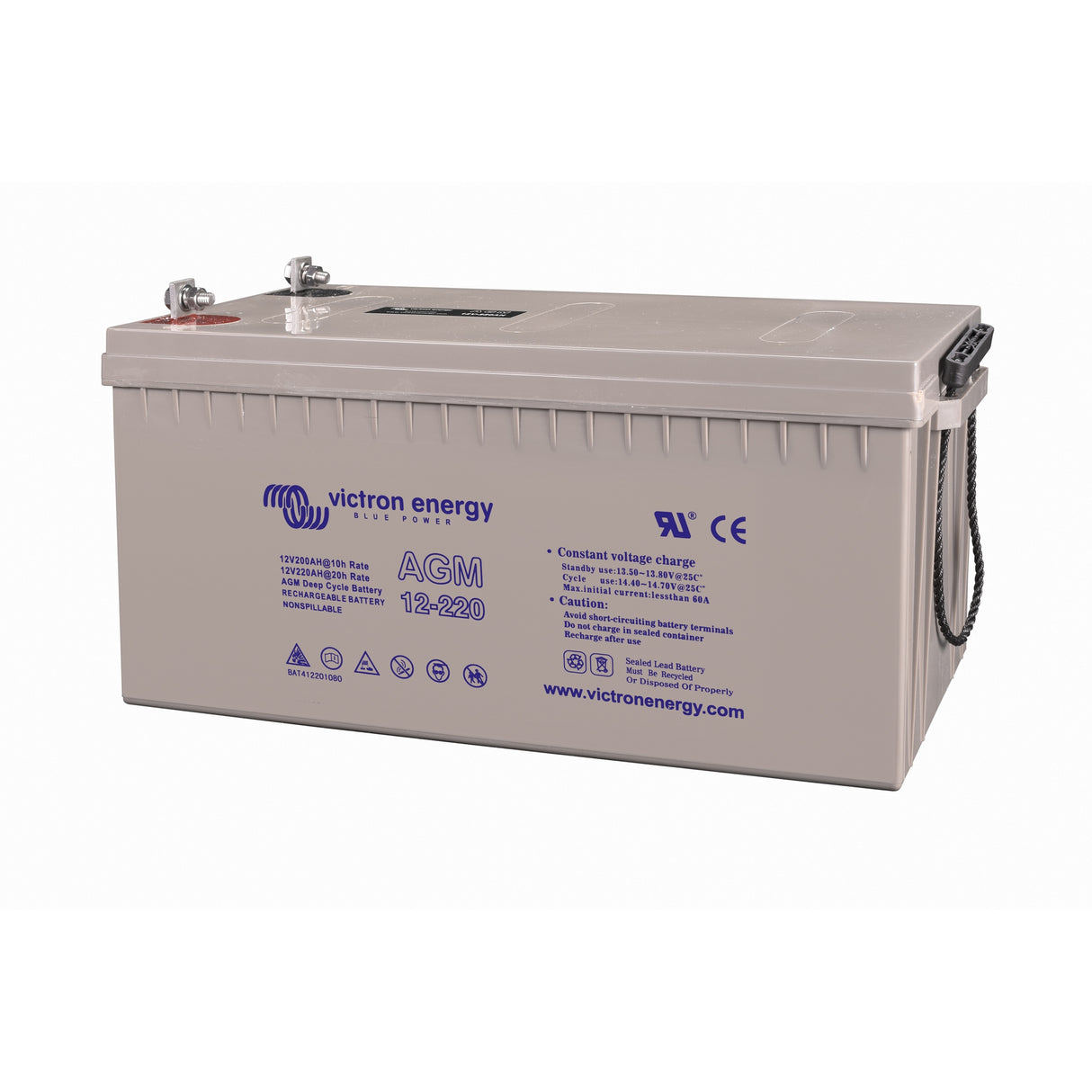 Victron Energy BAT412201084 AGM 12V 220Ah deep cycle battery - right