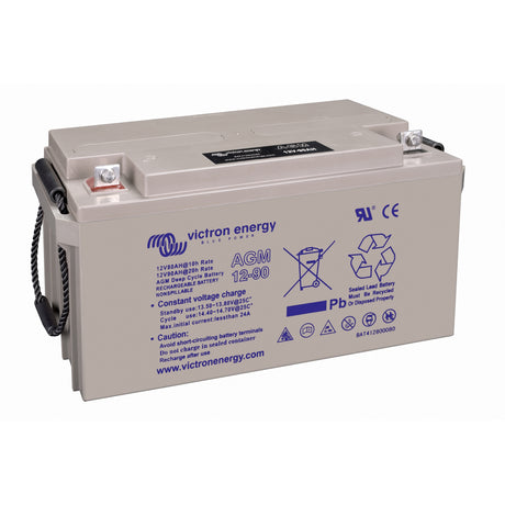 Victron Energy BAT412800084 AGM 12V 90Ah deep cycle battery - left