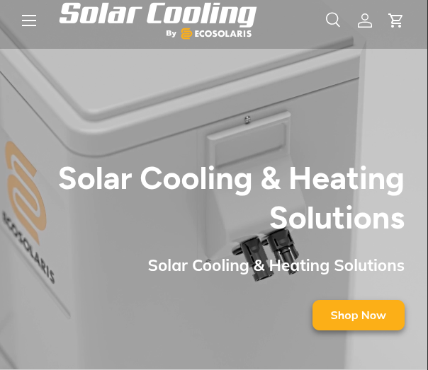 Mise en ligne du site transactionnel Solar Cooling