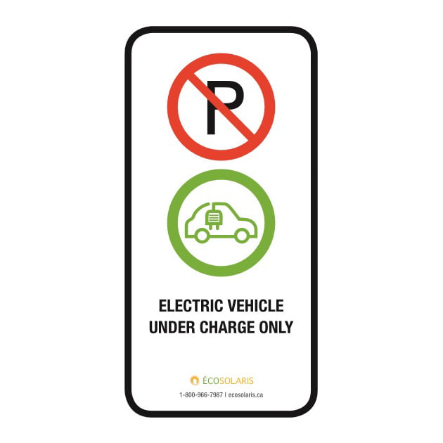 Electric Vehicle under charge only display sign