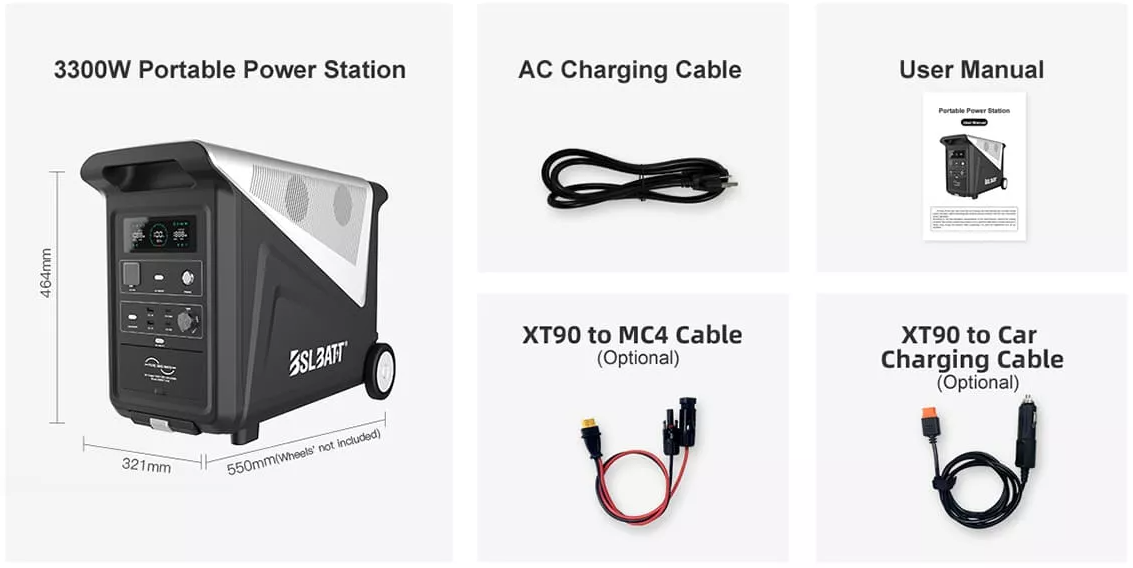 BSLBATT Energypak 3840 portative portable energy station included components