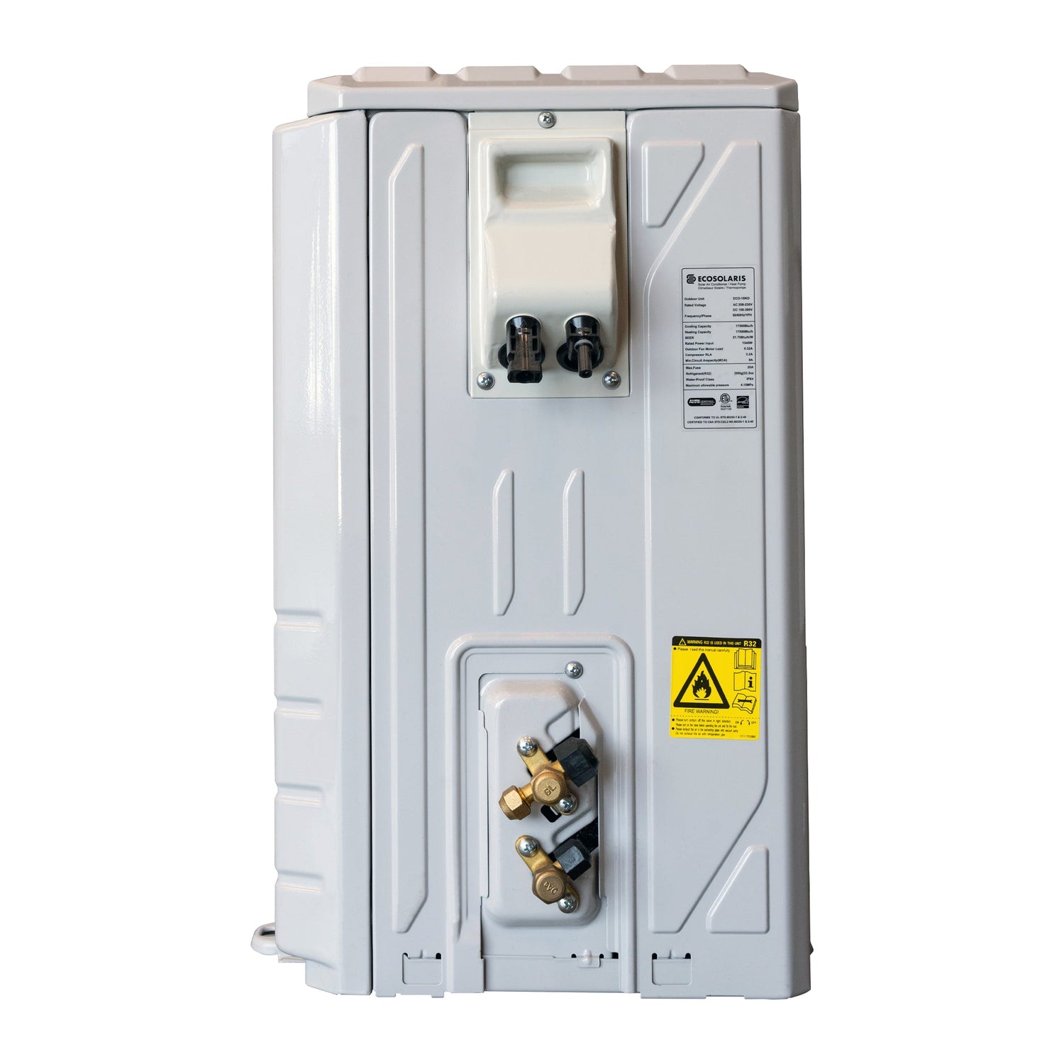 ECOSOLARIS 12 000 BTU Hybrid Solar Mini-Split—Air Conditioner Heat Pump | Energy Star Certified