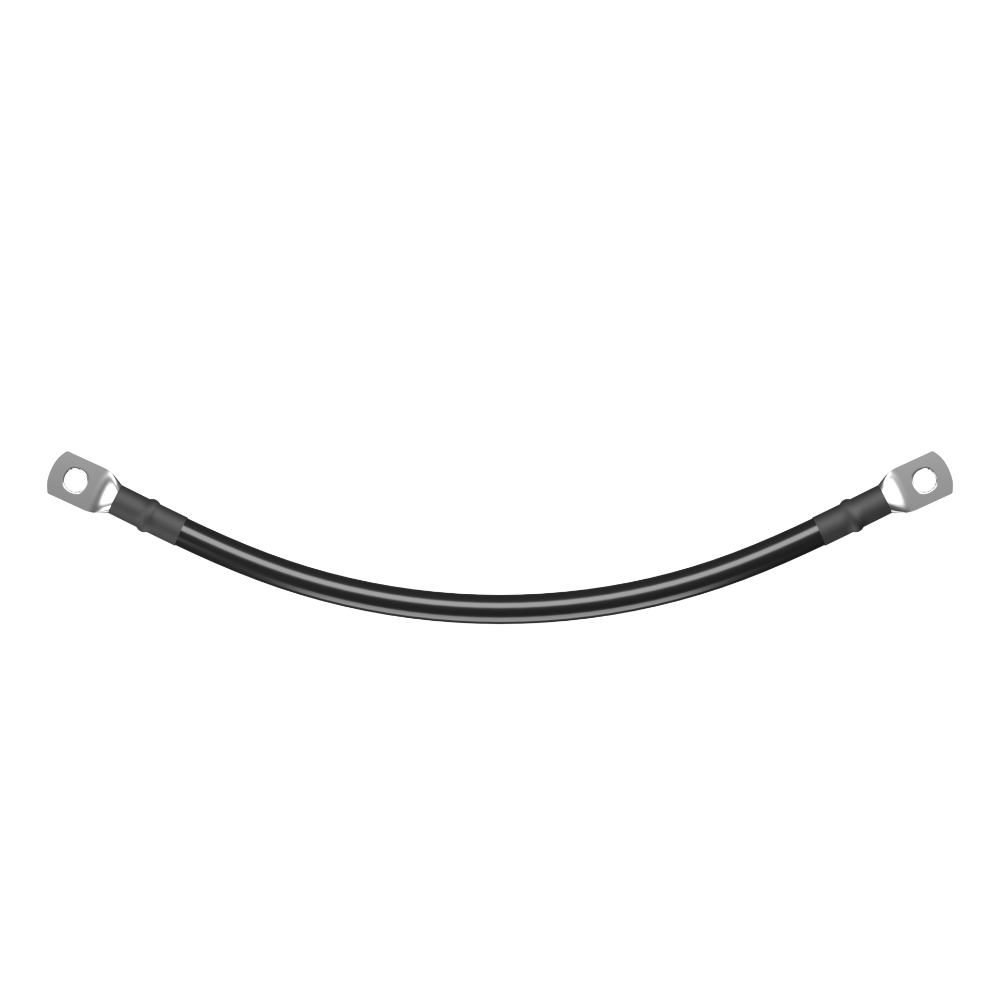 #2/0 AWG cable, 1 conductor, Black, 2 Feet, 5/16″/5/16″ lug connectors, WELD use