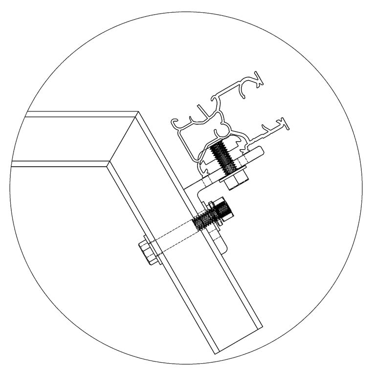 Cadre d'auvent solaire portrait 60° pour panneaux 60 ou 72 cellules - 1 unité