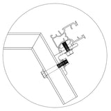 Cadre d'auvent solaire portrait 60° pour panneaux 60 ou 72 cellules - 1 unité