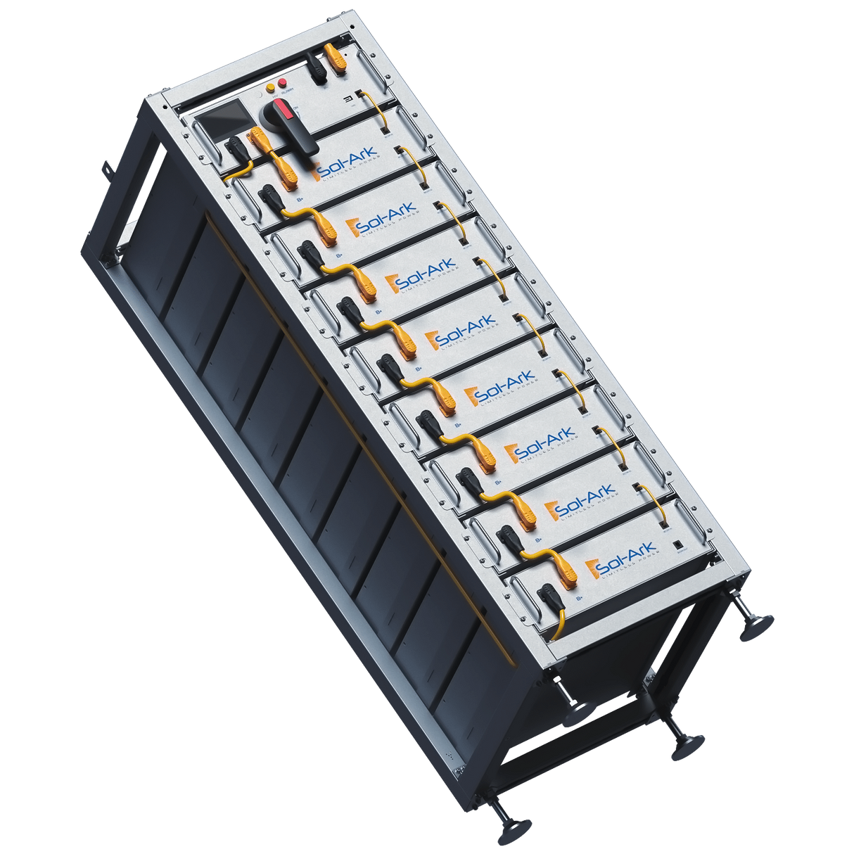 Sol-Ark L3 40kWh LiFePo4 lithium battery backup racking