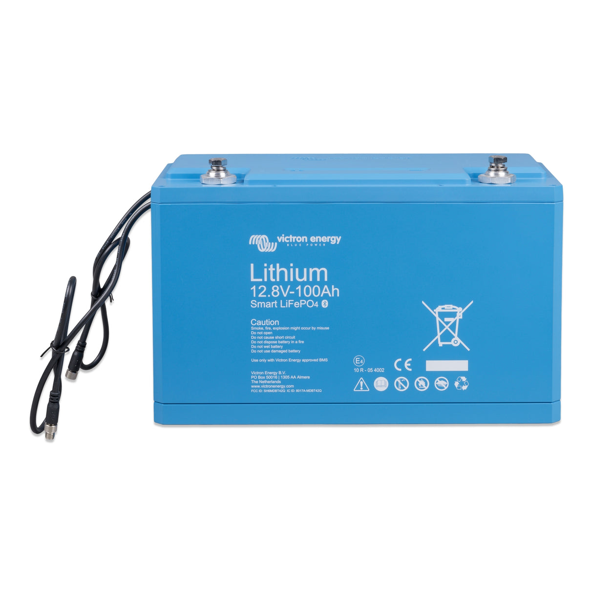 Victron Energy BAT512110610 lithium Smart LiFePO4 12V 100Ah Smart battery - top front