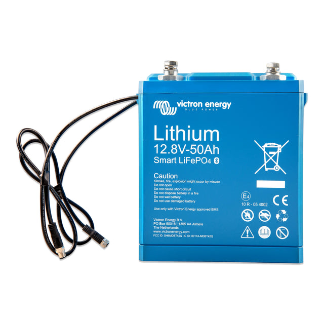 Victron Energy BAT512050610 lithium Smart LiFePO4 12V 50Ah Smart battery - front