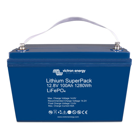 Victron Energy BAT512110710 SuperPack ithium LiFePO4 12V 100Ah Smart battery - top front