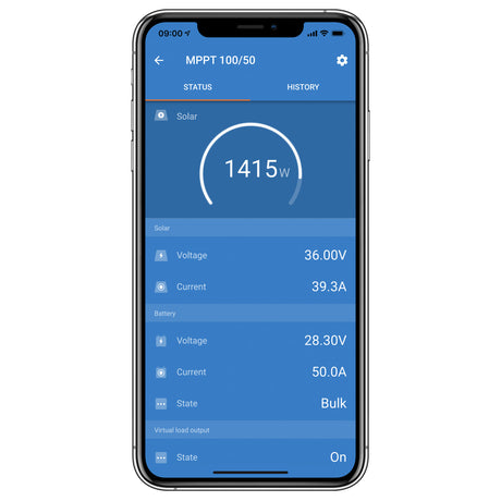 Victron solar charge controller monitoring mobile application