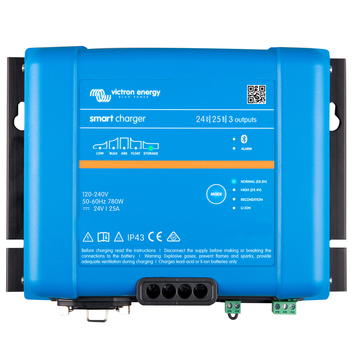 PSC242553095 Victron Smart IP43 Charger 24/25(3) 120-240V (top)