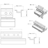 Roof Tech RT-APEX solar panel rail-less mounting solution - middle clamp drawing