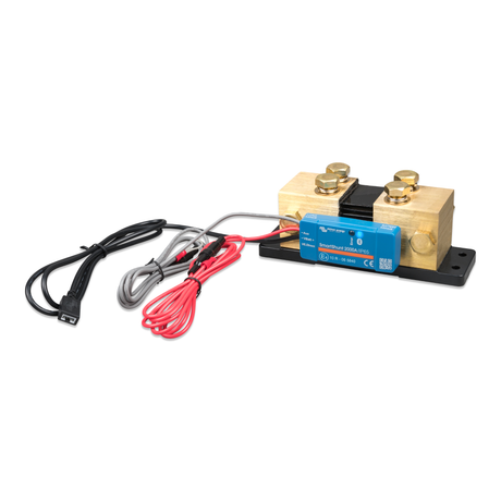 SmartShunt 2000A-50mV IP65 left side view highlighting the terminal bolt placement and the durable IP65-rated enclosure for marine or industrial environments.