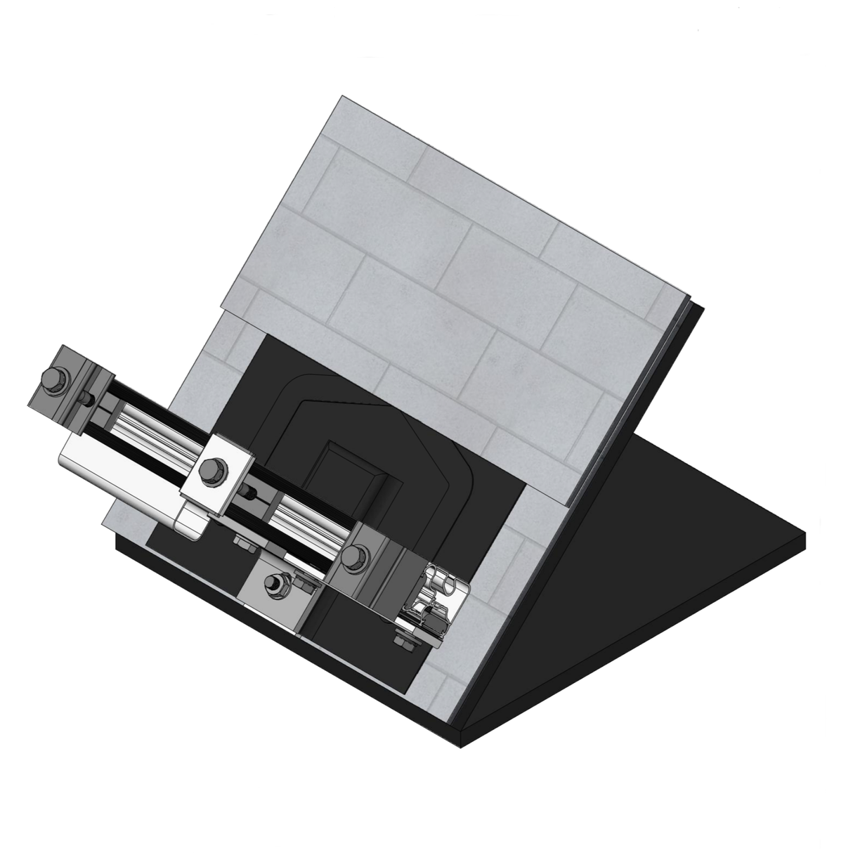 Asphalt Shingled Flashing Kit with Two 4" Self Drilling Screws