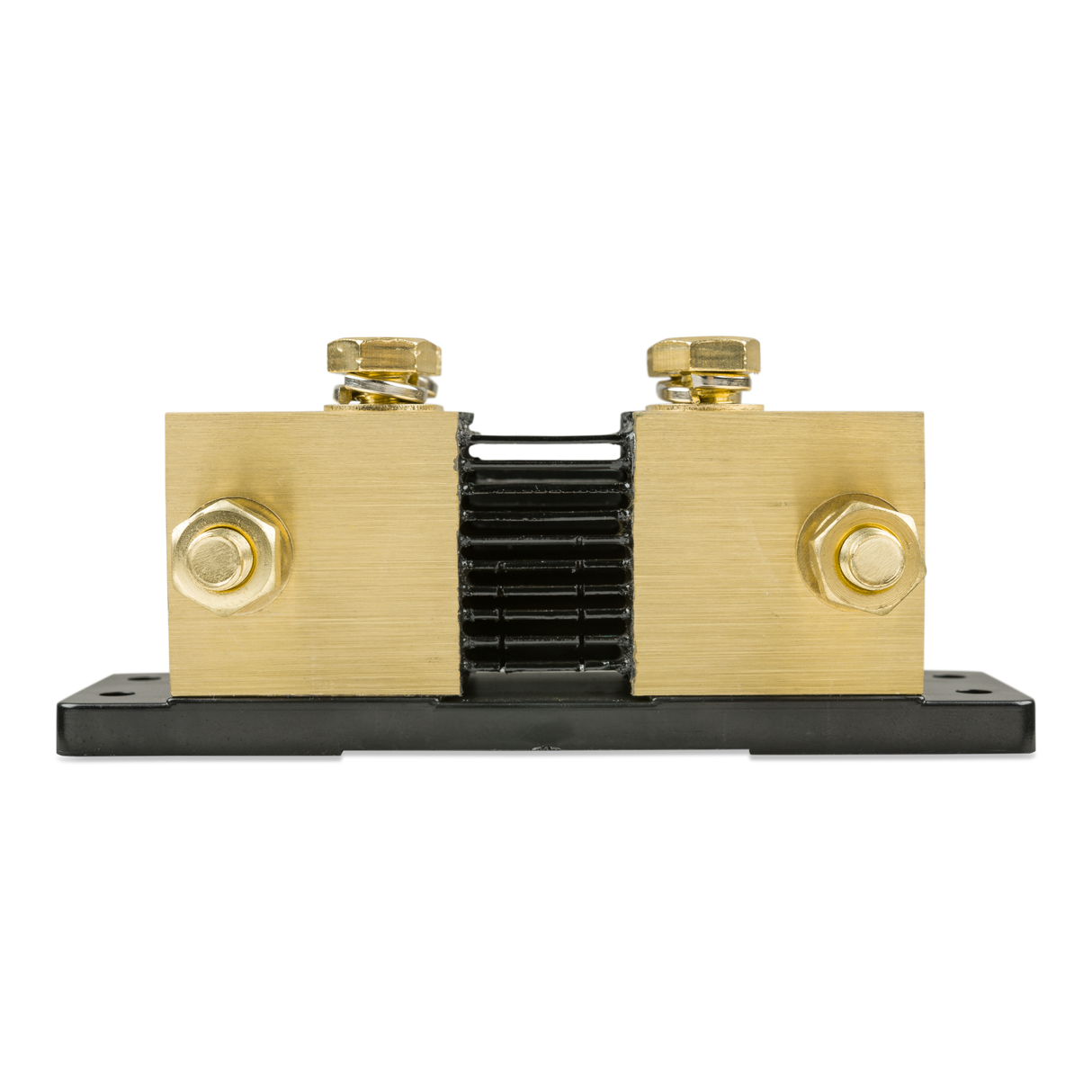 SmartShunt 2000A-50mV back view showing the mounting base and the clean rear profile of the solid brass shunt assembly.