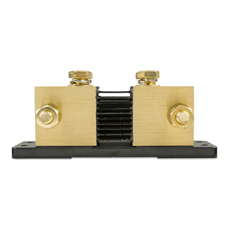 SmartShunt 2000A-50mV back view showing the mounting base and the clean rear profile of the solid brass shunt assembly.