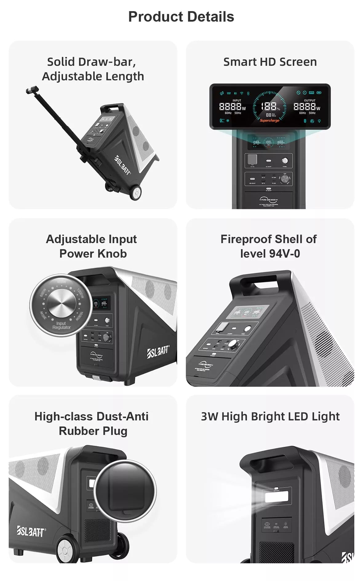 BSLBATT Energypak 3840 portative portable energy station product details