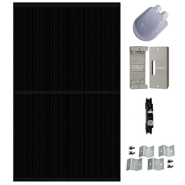 RV Solar panel kit including solar panel, gland, Midnite Baby box, DC breaker and Z brackets