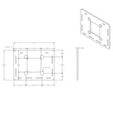 EV charging station rectangular Pedestal base technical draw