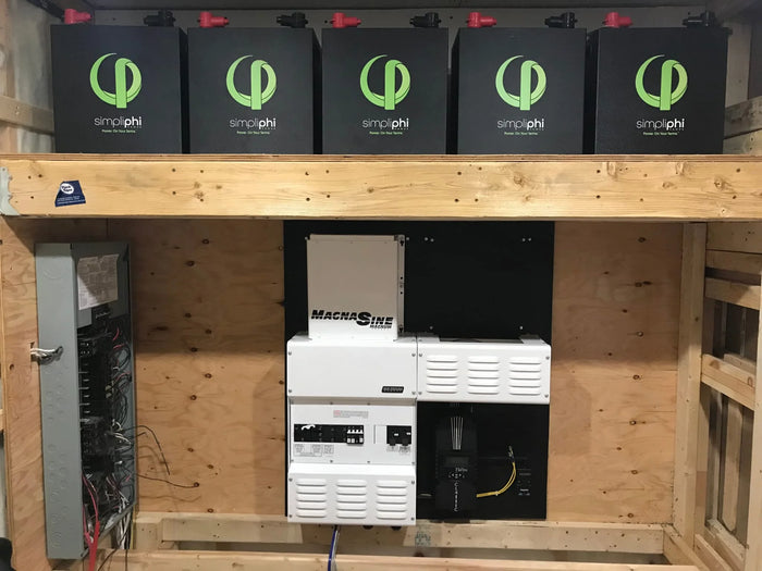 Offgrid Solar Panel System - Simpliphi Lithium Battery and Magnum inverter 