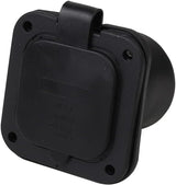 Nema 5-15P 15-Amp 125V Flanged Power Inlet with Waterproof Cover, 2 Pole, 3-Wire