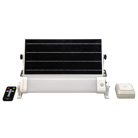 Eco-Light Solar LED Tube batten Light Kit for shed with lithium battery and solar panel