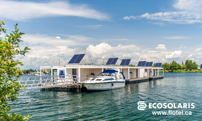 Tioweroton Flotel - Solar Floating Hotel in Salaberry-De-Valleyfield. – Ecosolaris
